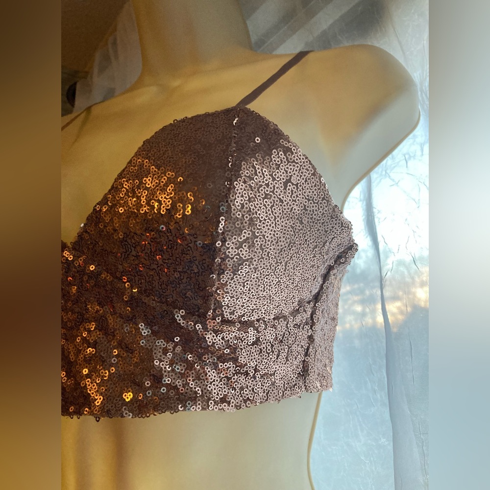 Revamped La Nuit Rose Gold Spaghetti Strap Bustier with Zipper! 3 XS, 2 S, 2 M!